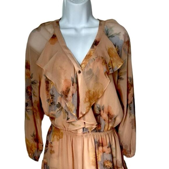 Lauren Ralph Lauren Women’s Floral Flowy Georgette Tiered Short Garden Dress 4 - Picture 6 of 16